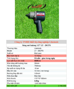 Súng bắn ốc khí nén LT - 20CPS Máy tháo bulong khí nén dễ dùng